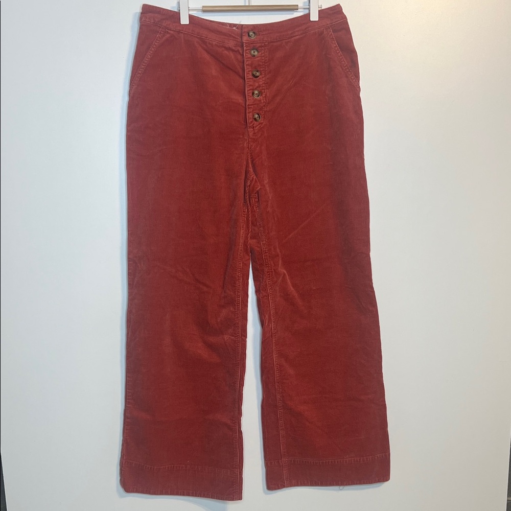 Anthropologie Pilcro and letterpress corduroy button fly wide leg pants
